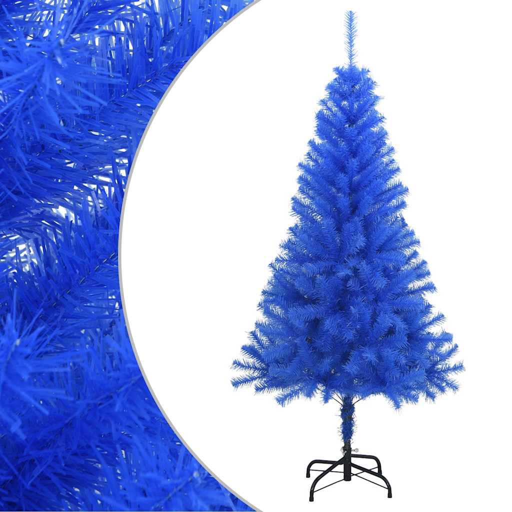 Albero di Natale Artificiale Sottile con Base Blu 150 cm PVC - homemem39