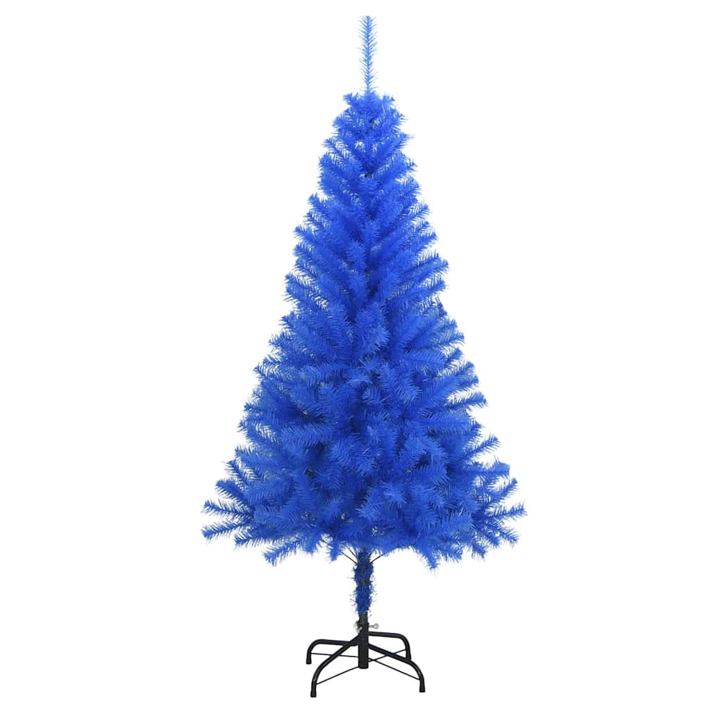 Albero di Natale Artificiale Sottile con Base Blu 150 cm PVC - homemem39