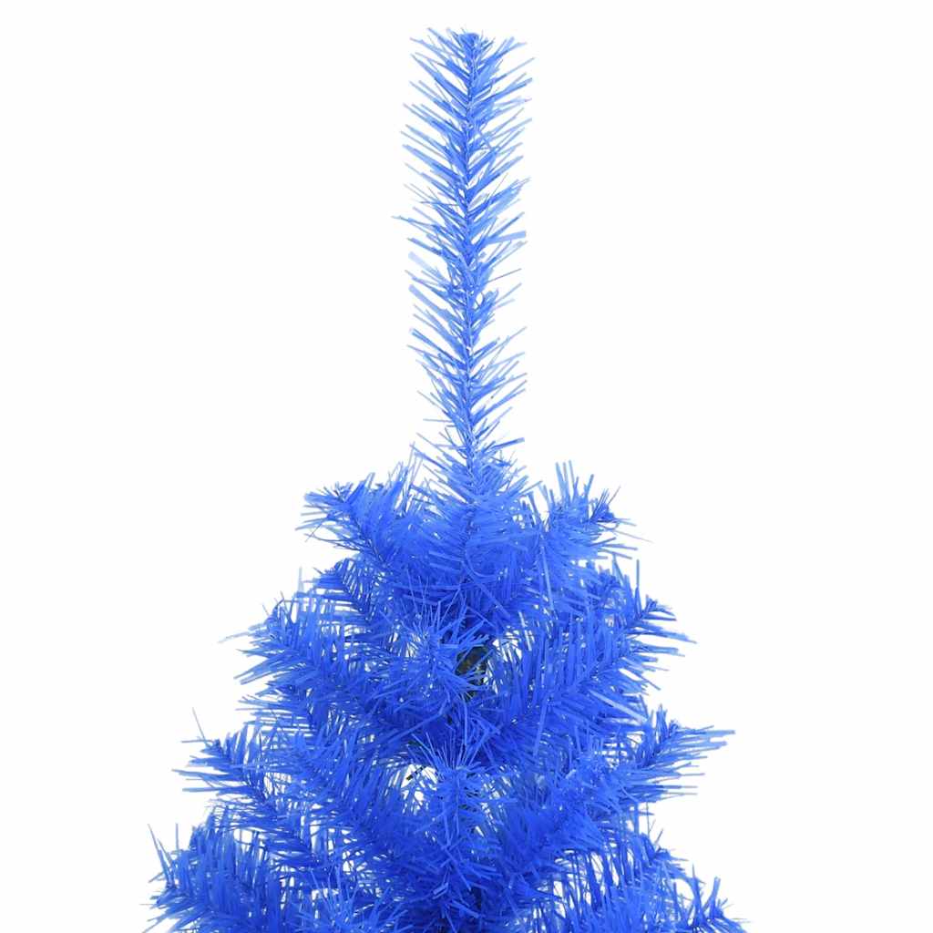 Albero di Natale Artificiale Sottile con Base Blu 150 cm PVC - homemem39