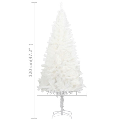 Albero di Natale Artificiale con Aghi Realistici Bianco 120 cm - homemem39