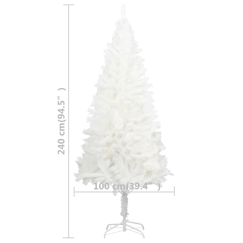 Albero di Natale Artificiale con Aghi Realistici Bianco 240 cm - homemem39