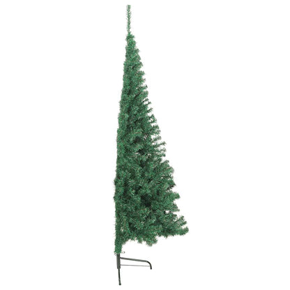 Albero di Natale Artificiale Metà con Supporto Verde 210 cm PVC - homemem39