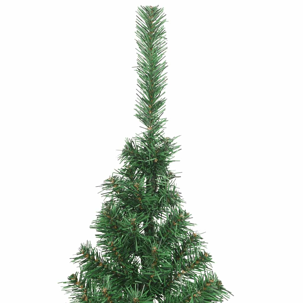 Albero di Natale Artificiale Metà con Supporto Verde 210 cm PVC