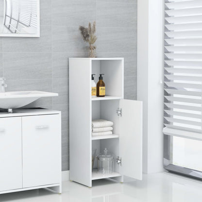 Armadio da Bagno Bianco 30x30x95 cm in Legno Multistrato - homemem39