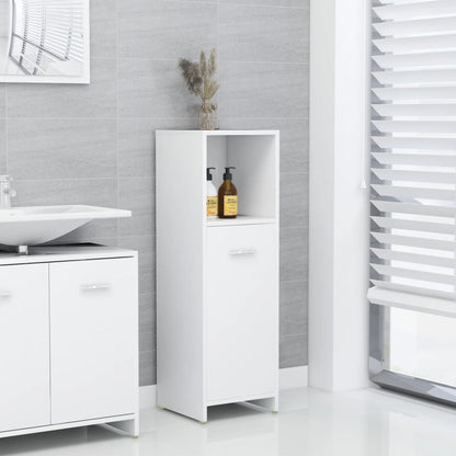 Armadio da Bagno Bianco 30x30x95 cm in Legno Multistrato - homemem39