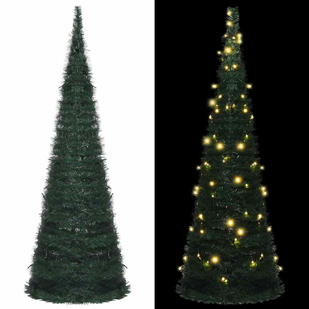 Albero di Natale Artificiale Apribile Preilluminato Verde 180cm - homemem39