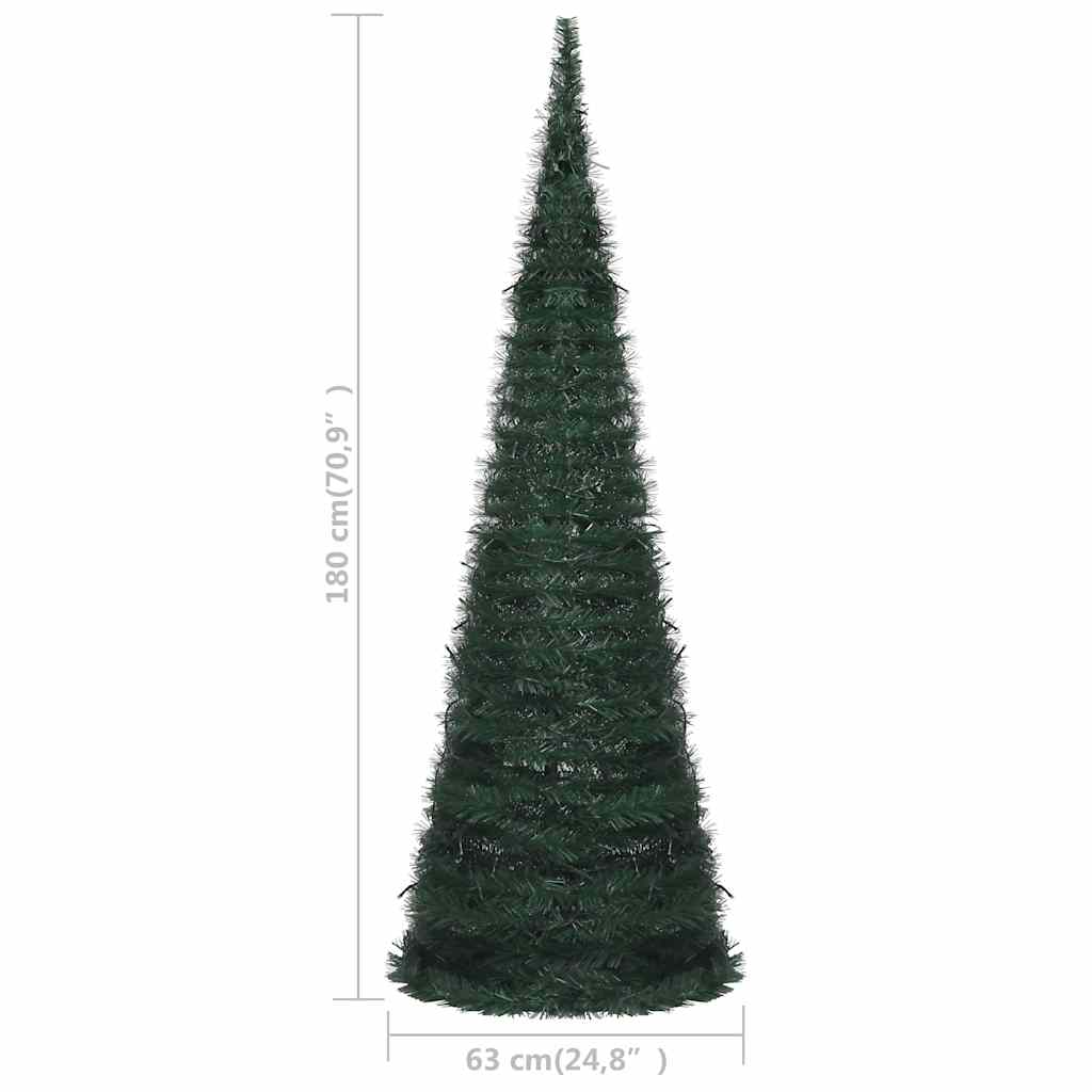 Albero di Natale Artificiale Apribile Preilluminato Verde 180cm - homemem39