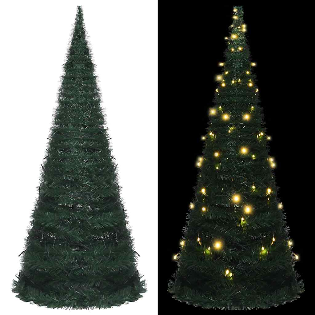 Albero di Natale Artificiale Apribile Preilluminato Verde 210cm - homemem39