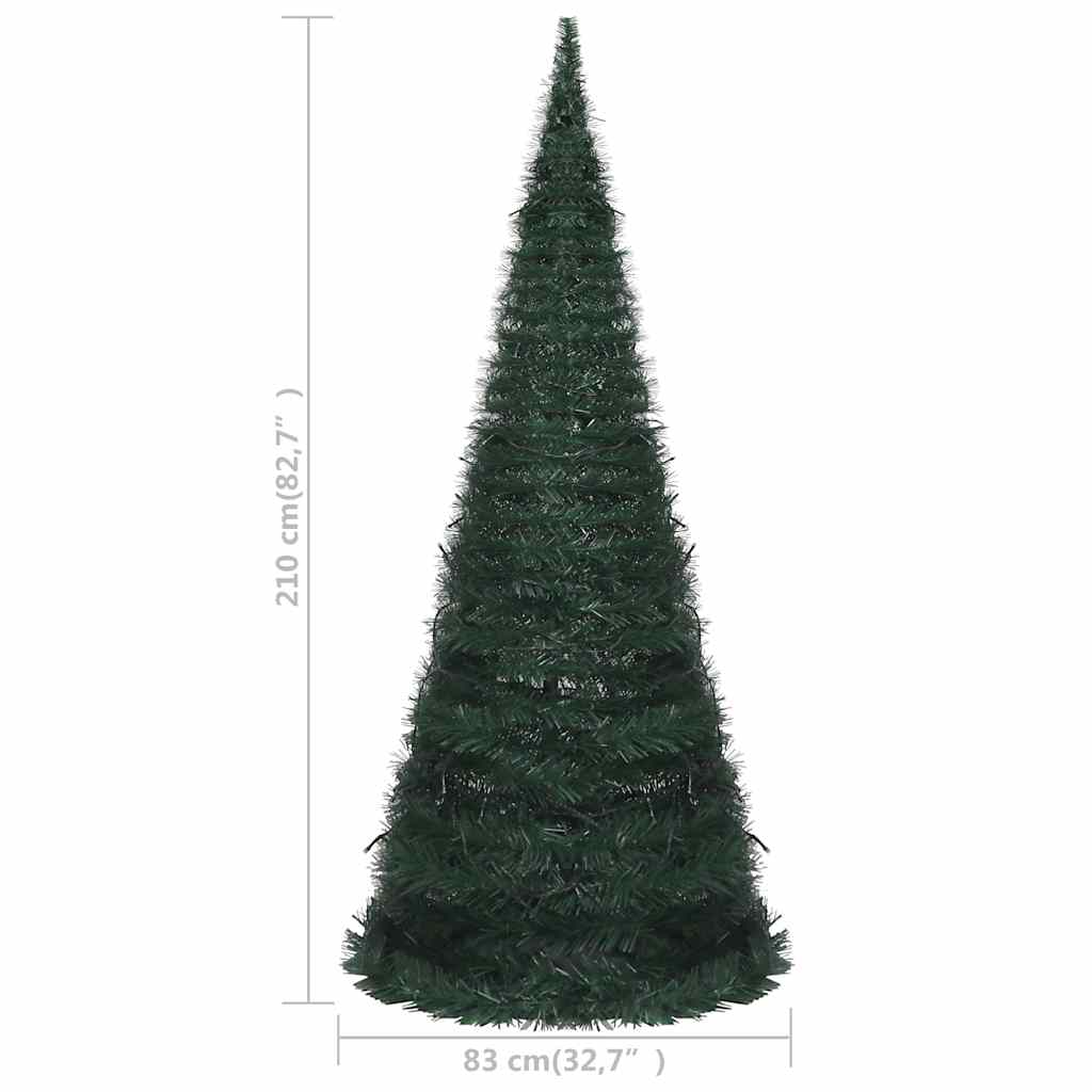 Albero di Natale Artificiale Apribile Preilluminato Verde 210cm - homemem39