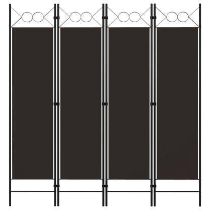 Paravento a 4 Pannelli Marrone 160x180 cm - homemem39