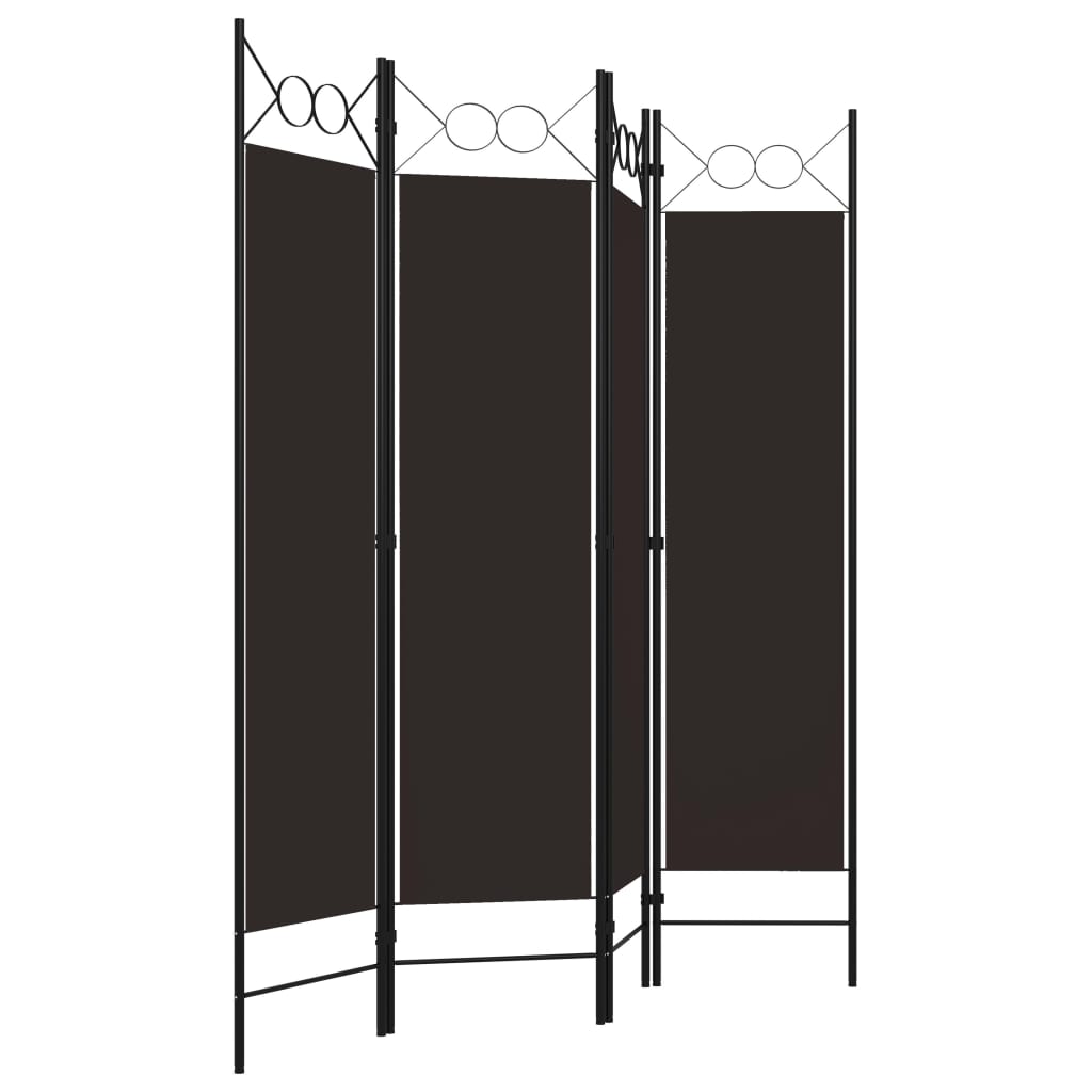 Paravento a 4 Pannelli Marrone 160x180 cm - homemem39