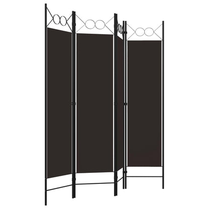Paravento a 4 Pannelli Marrone 160x180 cm - homemem39