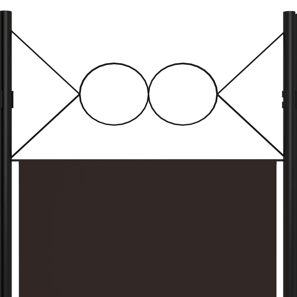 Paravento a 4 Pannelli Marrone 160x180 cm - homemem39