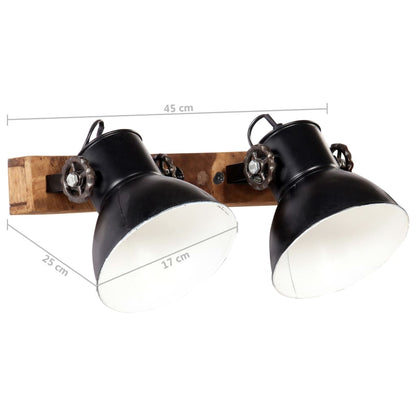 Lampada da Parete Stile Industriale Nera 45x25 cm E27