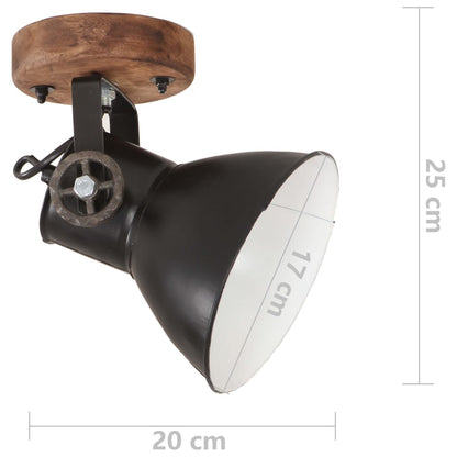 Lampade da Parete/Soffitto 2 pz Industriale Nere 20x25 cm E27