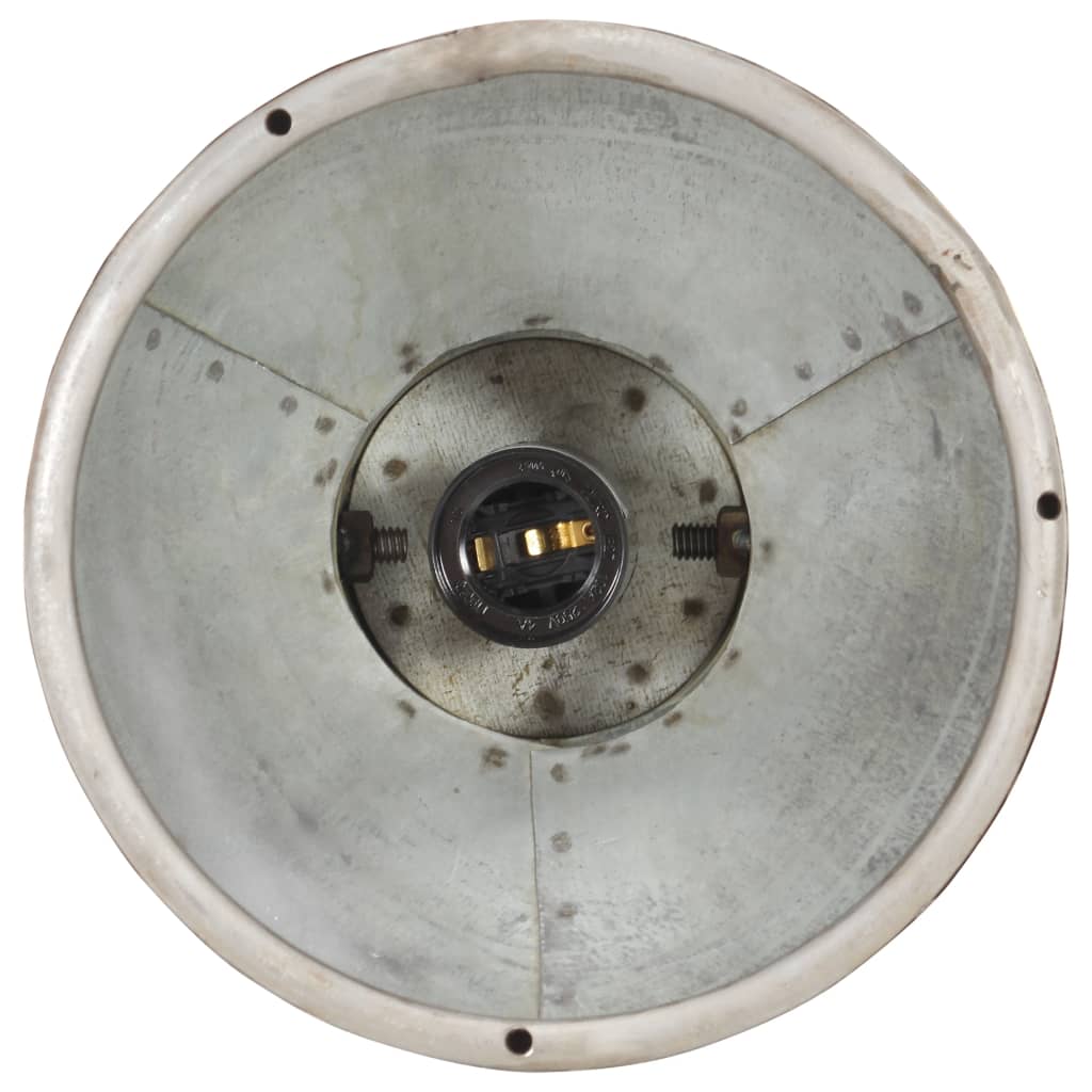 Lampada a Sospensione Industriale 25 W Argento Rotonda 19cm E27 - homemem39