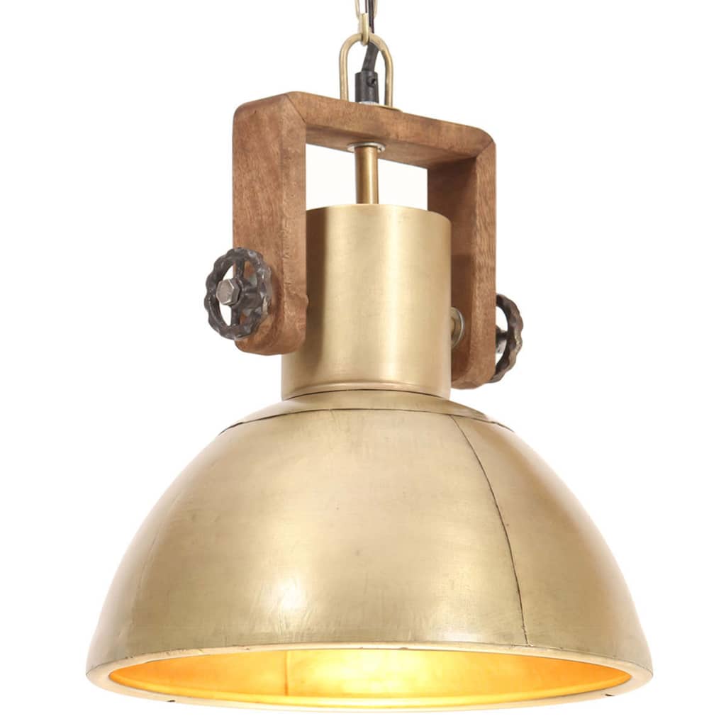 Lampada a Sospensione Industriale 25 W Ottone Rotonda 30 cm E27 - homemem39