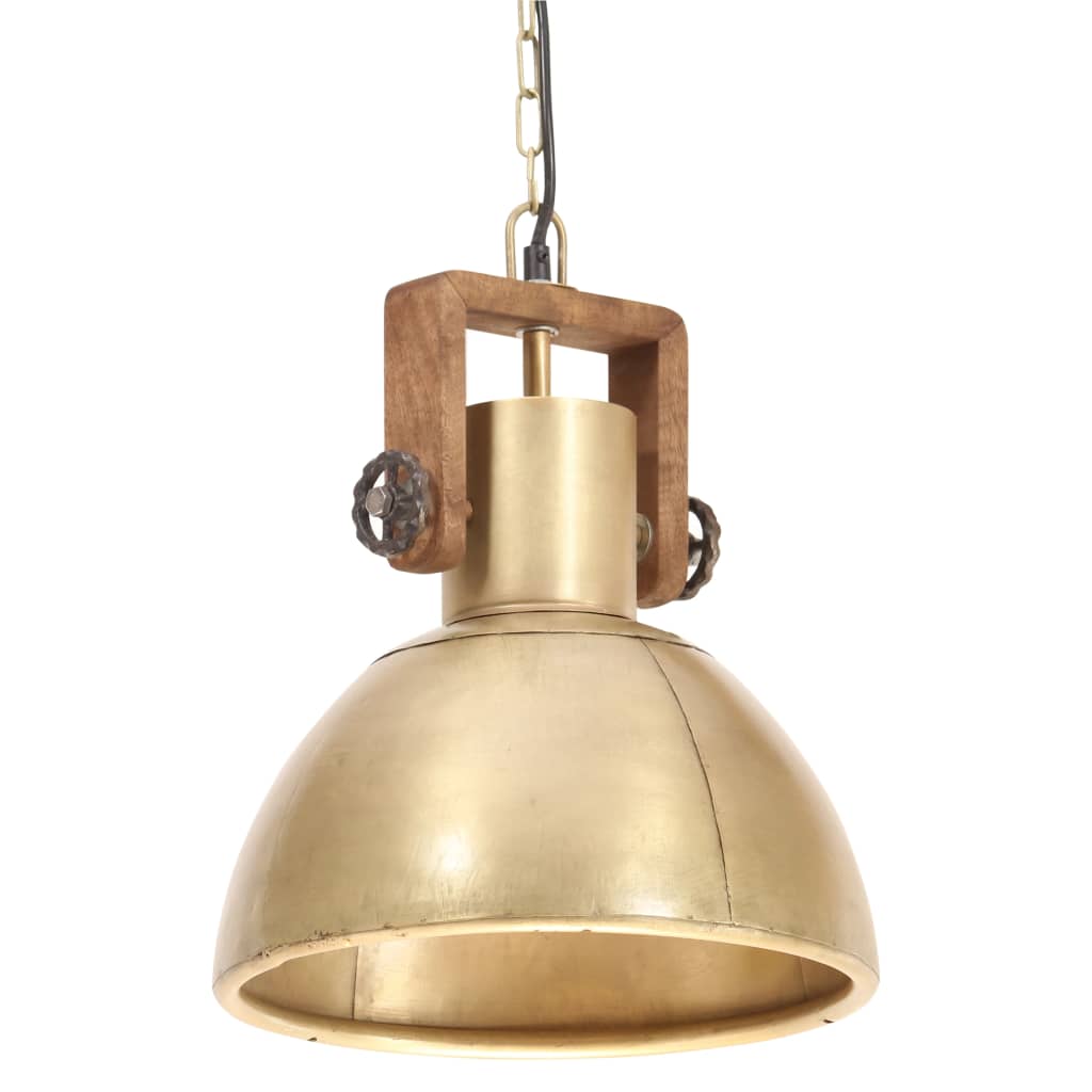 Lampada a Sospensione Industriale 25 W Ottone Rotonda 30 cm E27 - homemem39