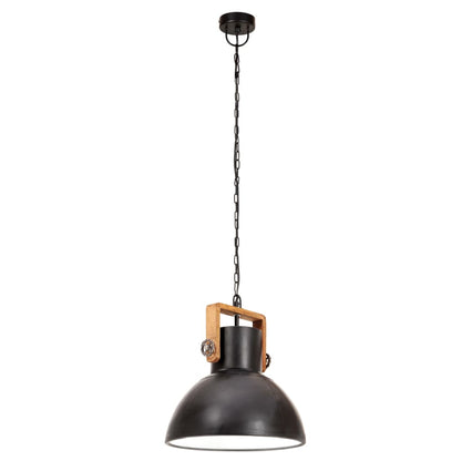 Lampada a Sospensione Industriale 25 W Nera Rotonda 30 cm E27