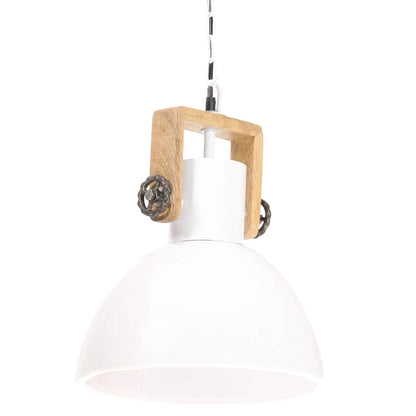 Lampada a Sospensione Industriale 25 W Bianca Rotonda 30 cm E27 - homemem39