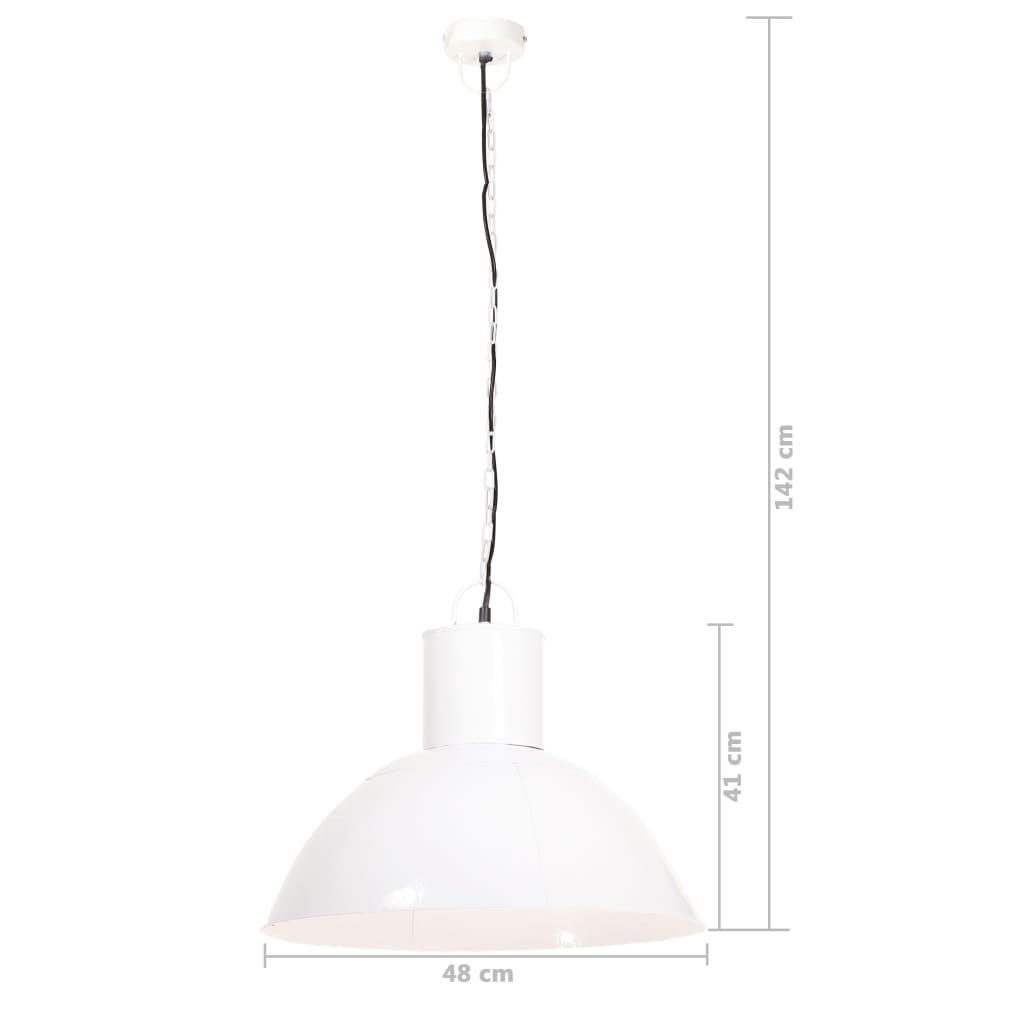 Lampada a Sospensione 25 W Bianca Rotonda 48 cm E27 - homemem39