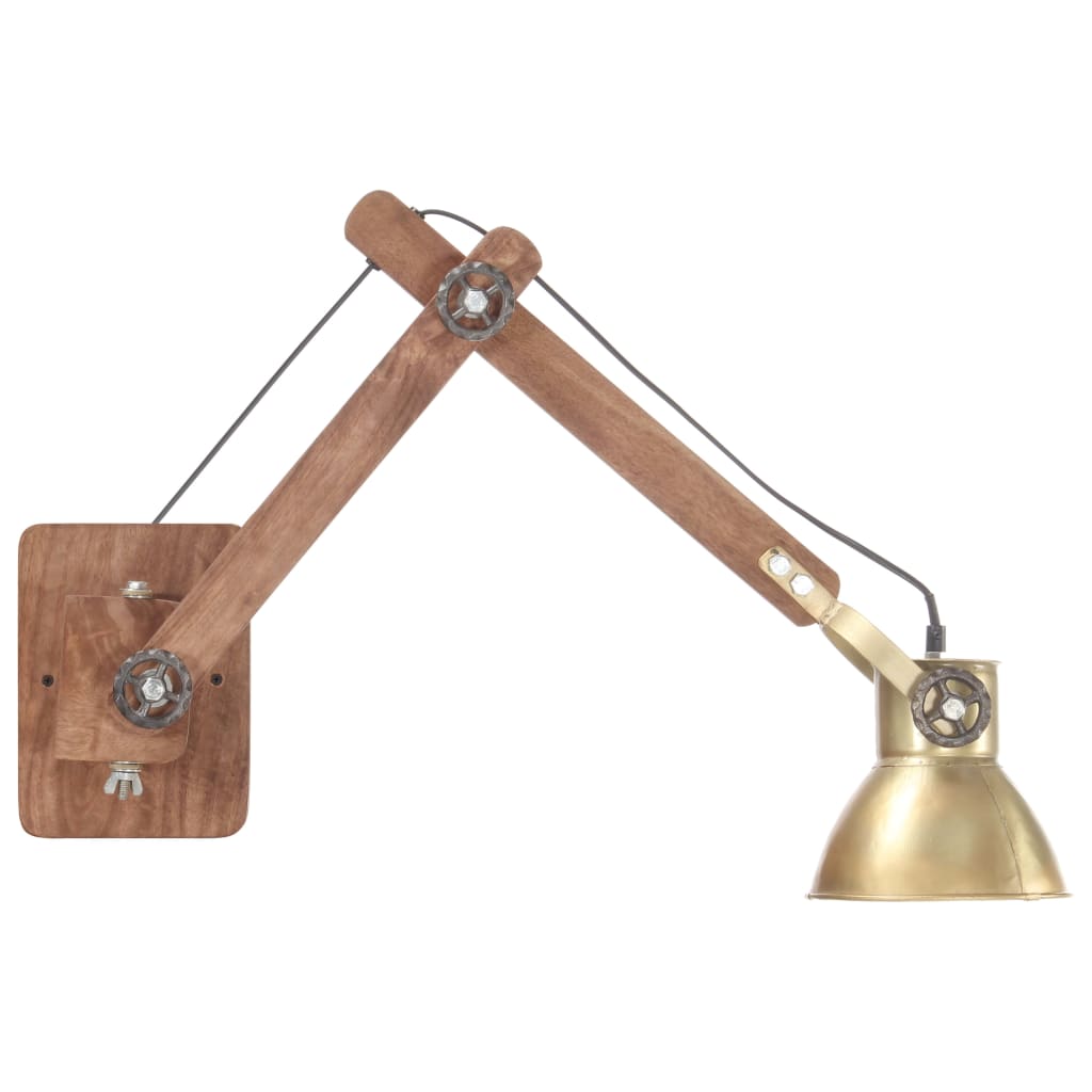 Lampada da Parete Stile Industriale Ottone Rotonda E27