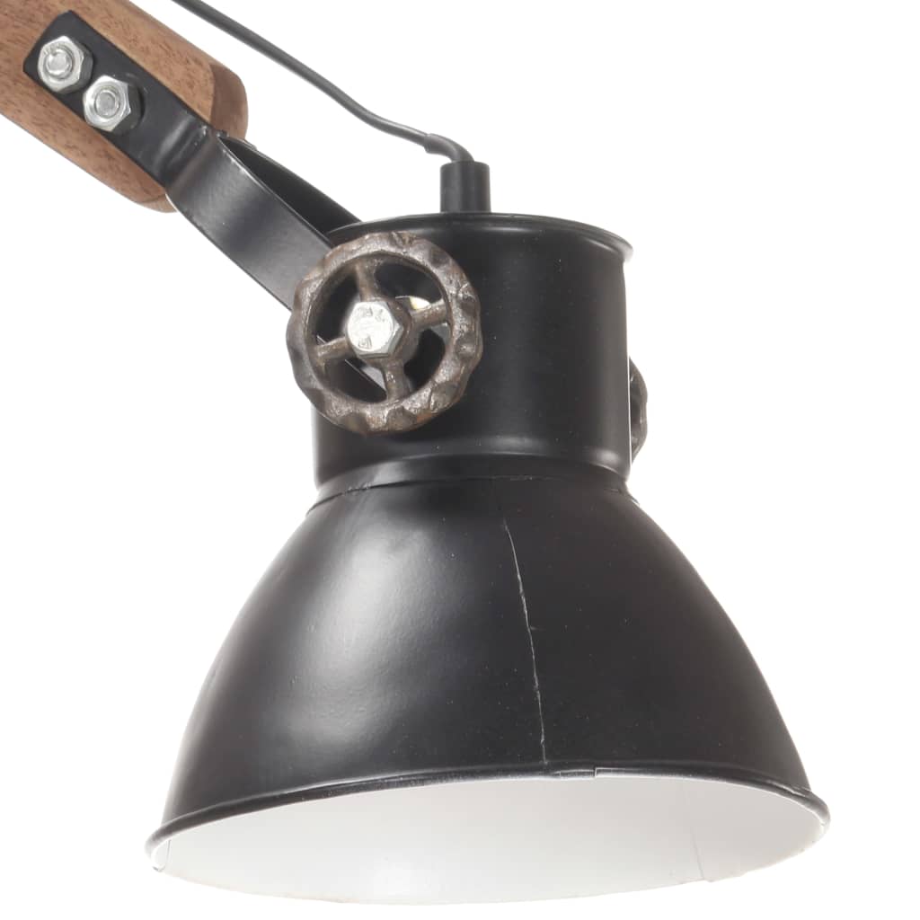 Lampada da Parete Stile Industriale Nera Rotonda E27