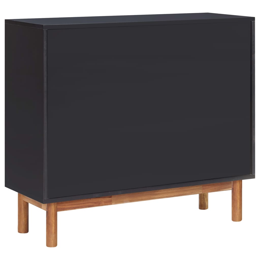 Credenza 90x33,5x80 cm in Legno Massello di Acacia e MDF - homemem39