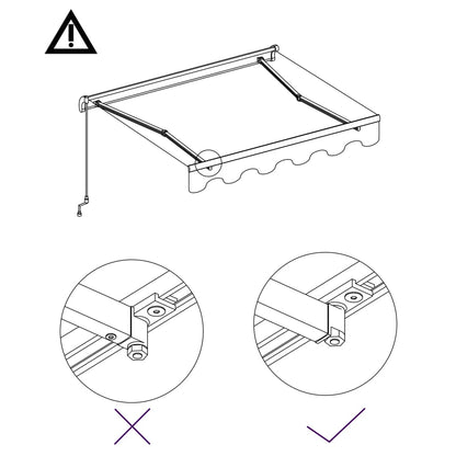 Tenda da Sole Retrattile Manuale 300x250 cm Crema