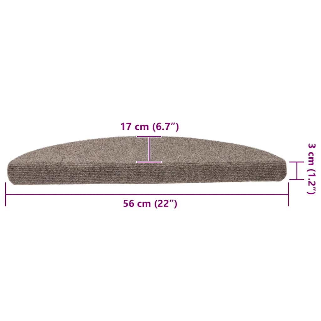 Tappetini Autoadesivi Scale 15 pz Crema 56x17x3 cm Agugliati