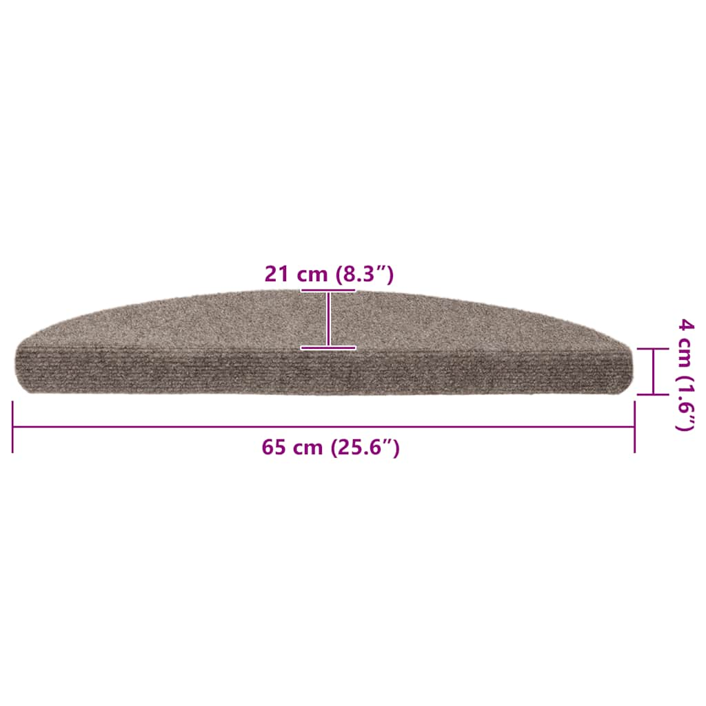 Tappetini Autoadesivi Scale 15 pz Crema 65x21x4 cm Agugliati