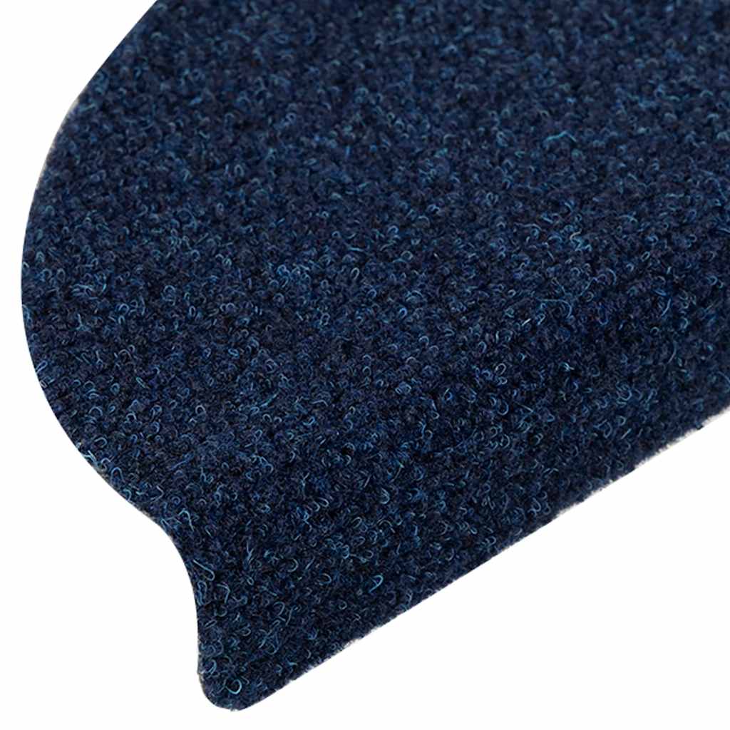 Self-adhesive stair mats 15 pcs Blue 65x21x4 cm Needle-punched