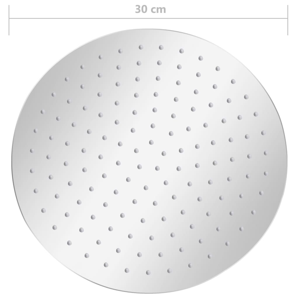 Testa Doccia a Pioggia in Acciaio Inox 304 30 cm Rotonda - homemem39