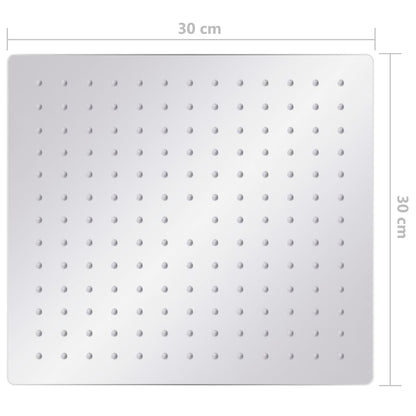 Testa Doccia a Pioggia in Acciaio Inox 304 30x30cm Quadrata - homemem39