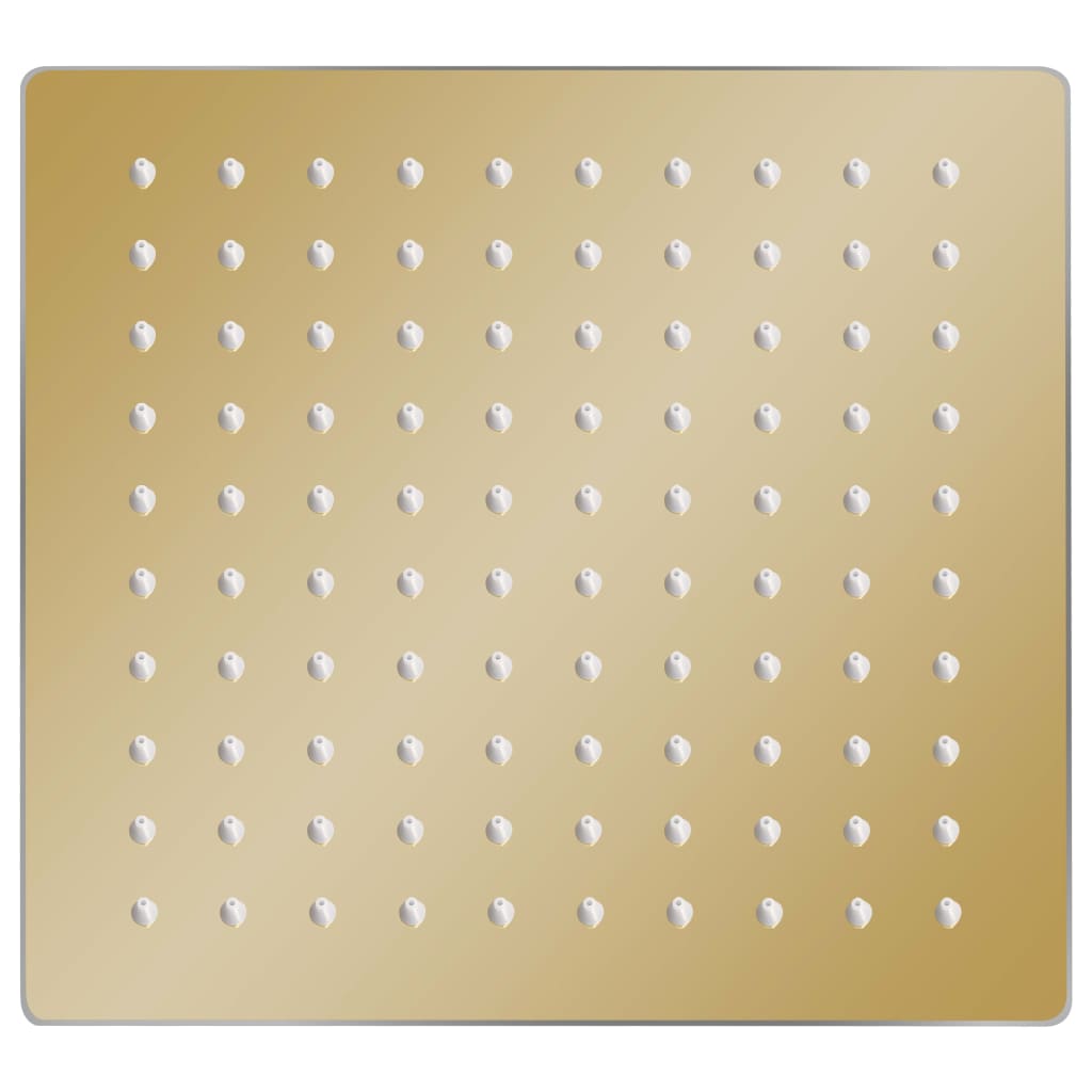 Testa Doccia a Pioggia in Acciaio Inox 20x20cm Quadrata Oro - homemem39