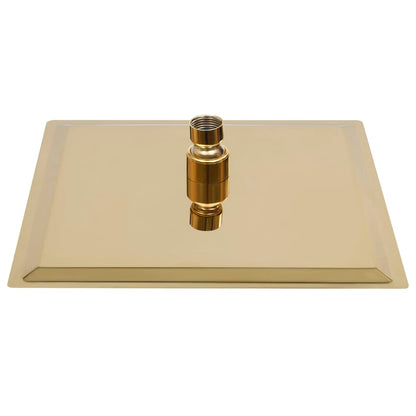 Testa Doccia a Pioggia in Acciaio Inox 20x20cm Quadrata Oro - homemem39