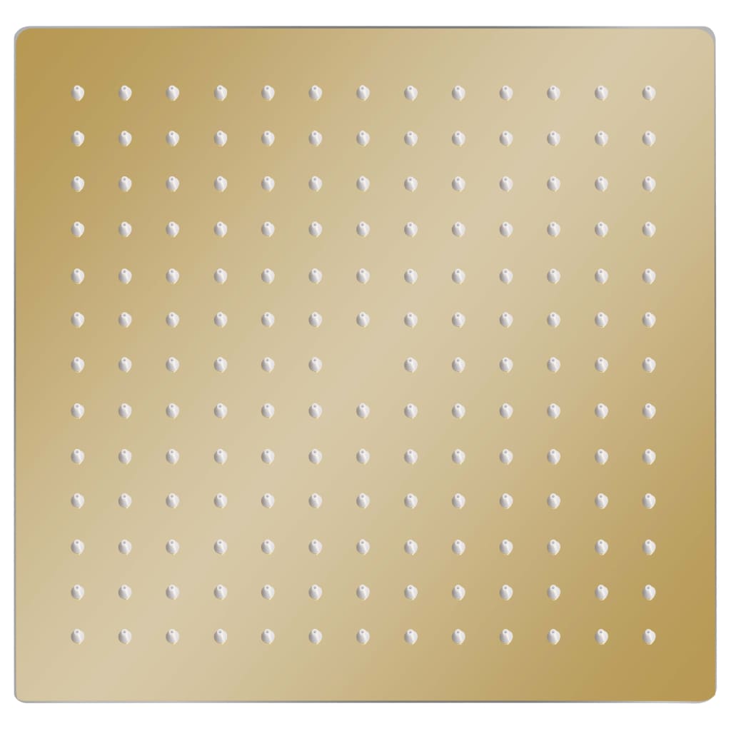 Testa Doccia a Pioggia in Acciaio Inox 25x25 cm Quadrata Oro - homemem39