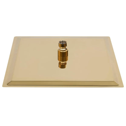 Testa Doccia a Pioggia in Acciaio Inox 25x25 cm Quadrata Oro - homemem39