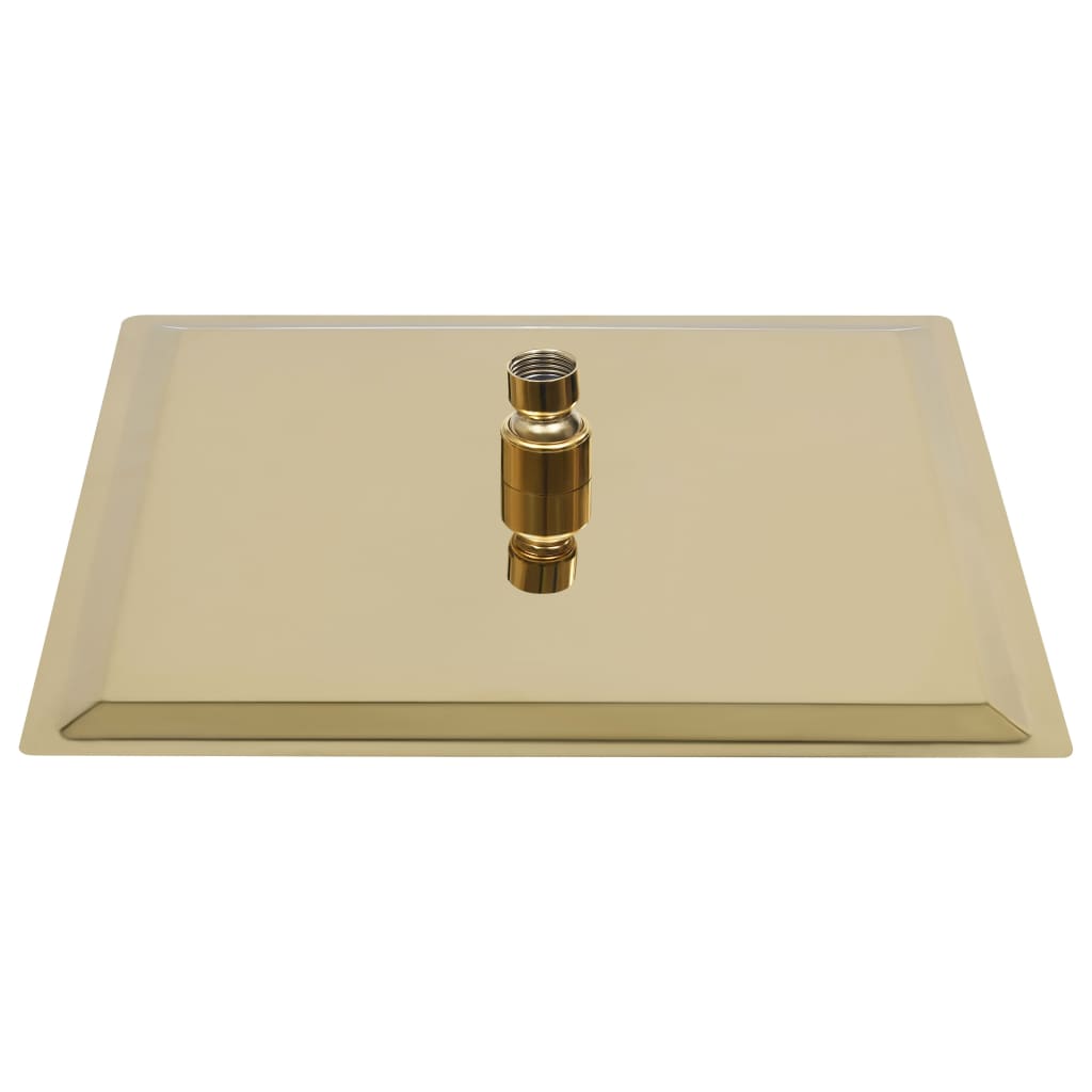 Testa Doccia a Pioggia in Acciaio Inox 30x30 cm Quadrata Oro - homemem39