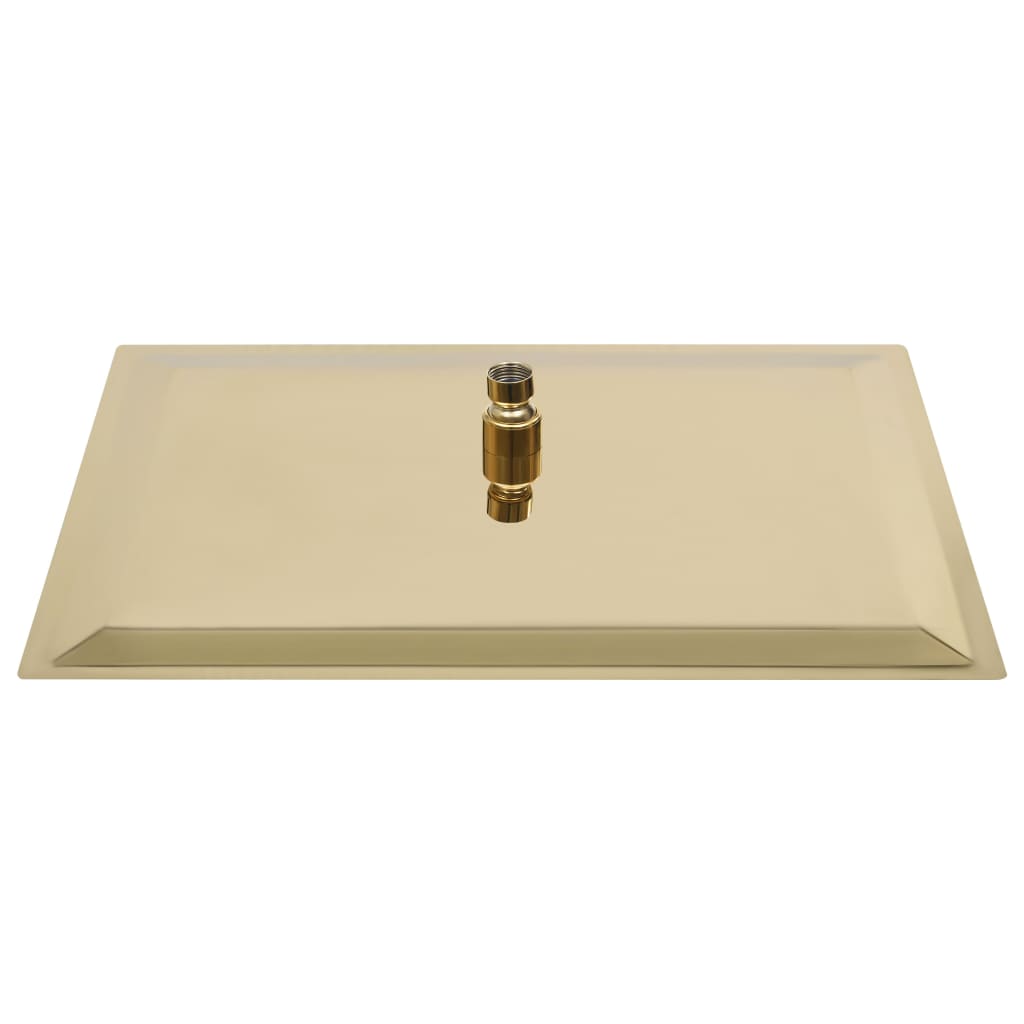 Testa Doccia a Pioggia in Acciaio Inox 50x50 cm Quadrata Oro - homemem39