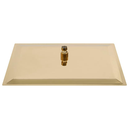 Testa Doccia a Pioggia in Acciaio Inox 50x50 cm Quadrata Oro - homemem39