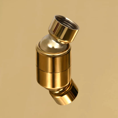 Testa Doccia a Pioggia in Acciaio Inox 50x50 cm Quadrata Oro - homemem39