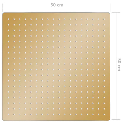 Testa Doccia a Pioggia in Acciaio Inox 50x50 cm Quadrata Oro - homemem39