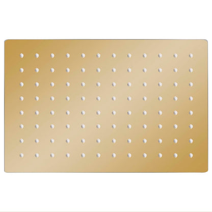 Testa Doccia a Pioggia in Acciaio Inox 30x20cm Rettangolare Oro - homemem39