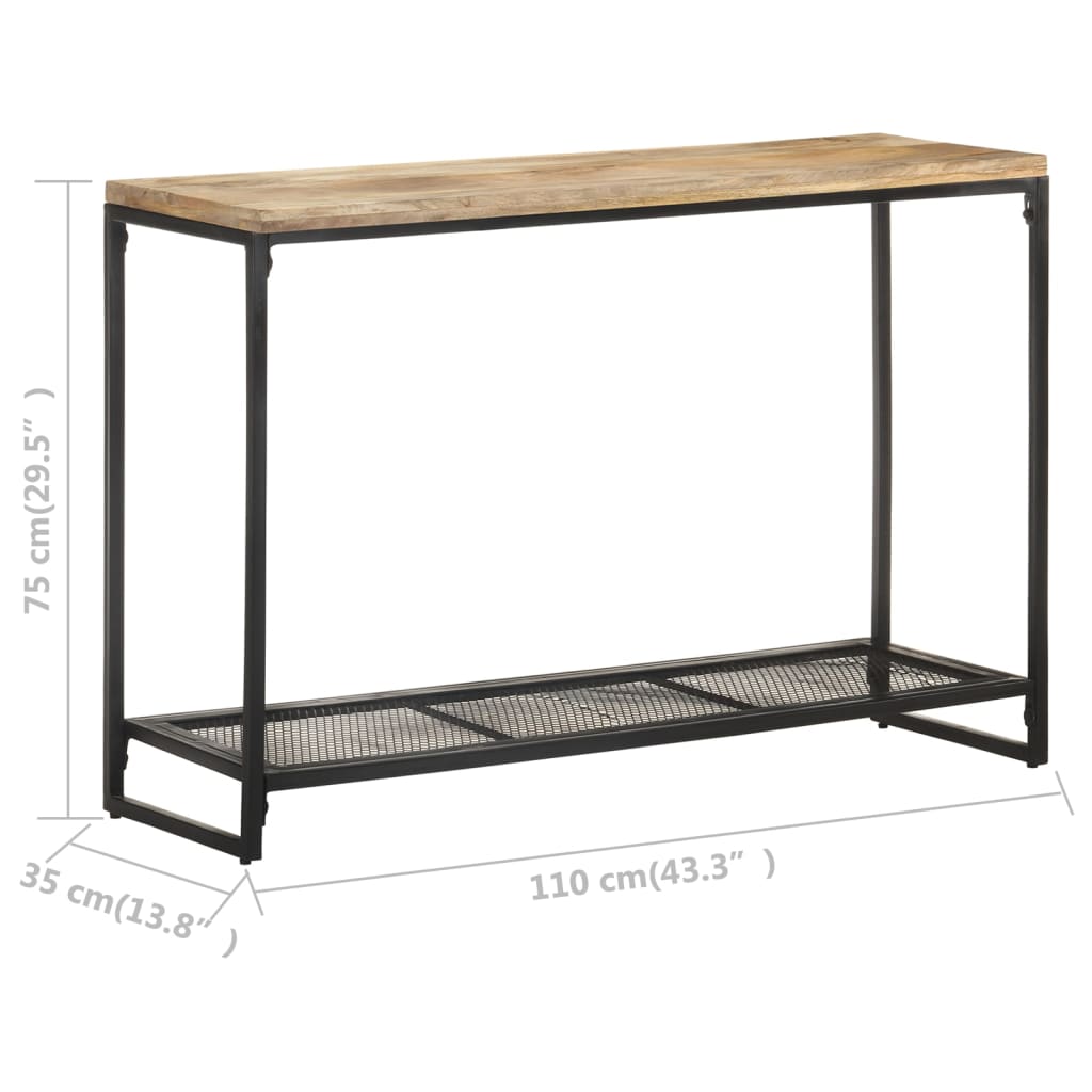 Tavolo Consolle 110x35x75 cm in Legno Massello di Mango - homemem39