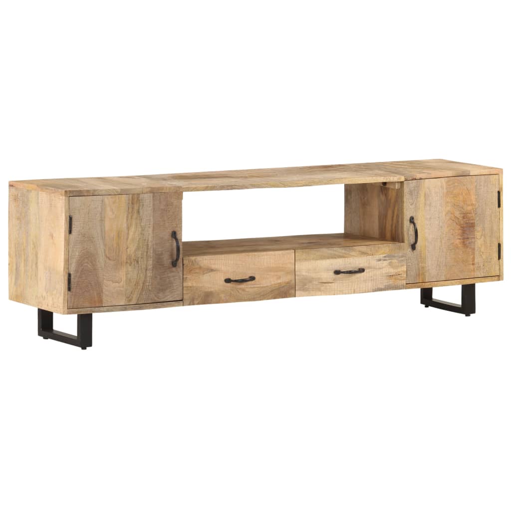 Mobile Porta TV 160x30x45 cm in Legno Massello di Mango - homemem39