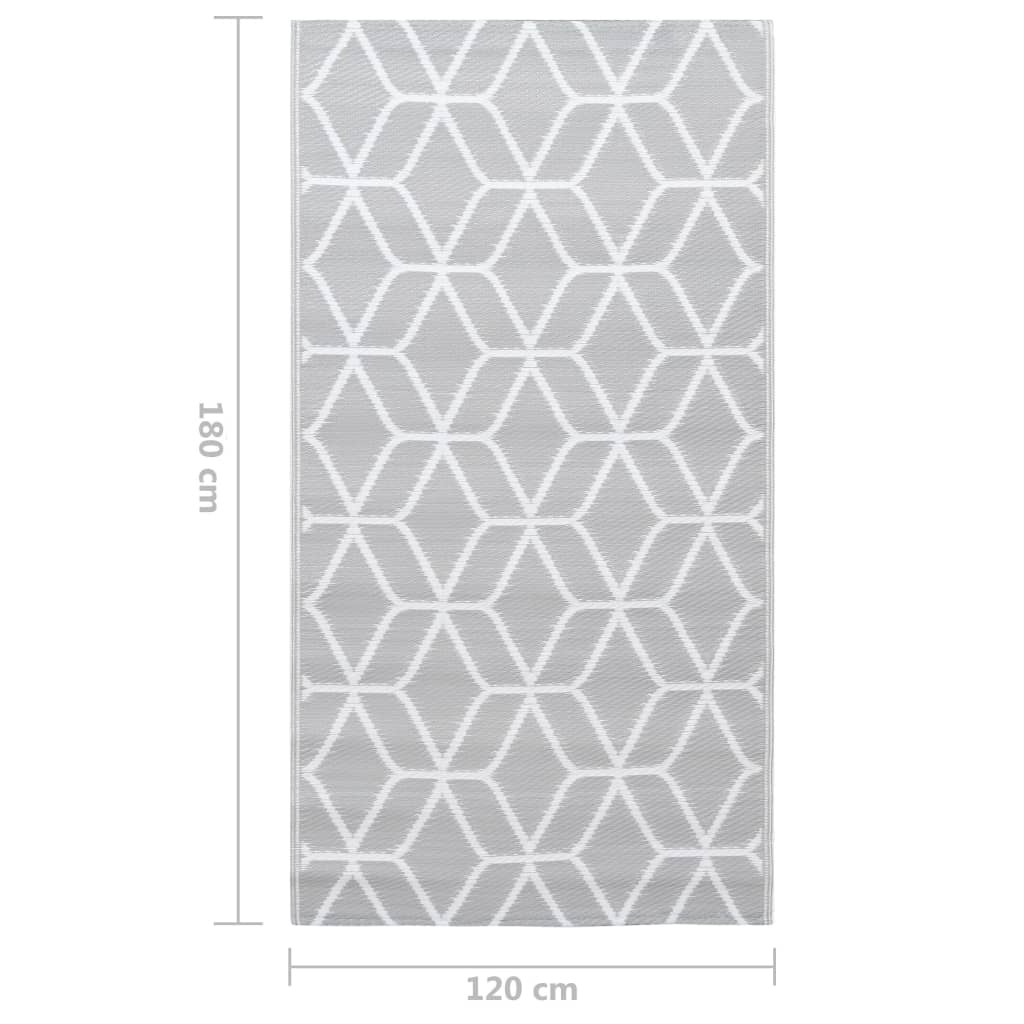 Tappeto da Esterni Grigio 120x180 cm in PP - homemem39