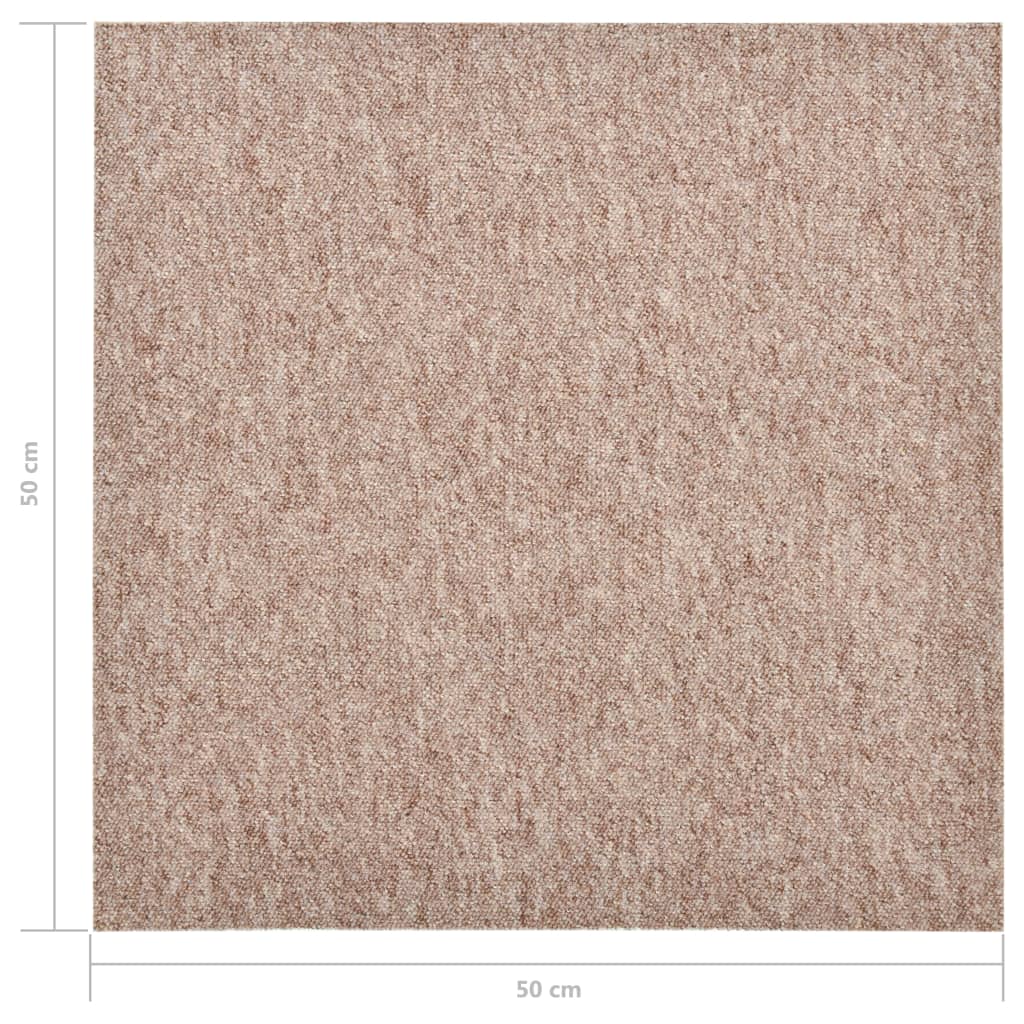 Quadrotte di Moquette 20 pz 5 m² 50x50 cm Beige