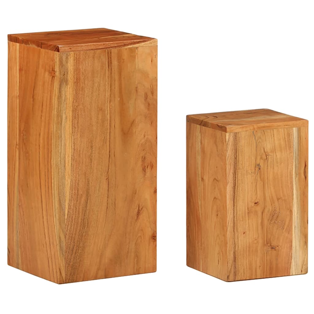 Supporti per Piante 2 pz in Legno Massello di Acacia - homemem39