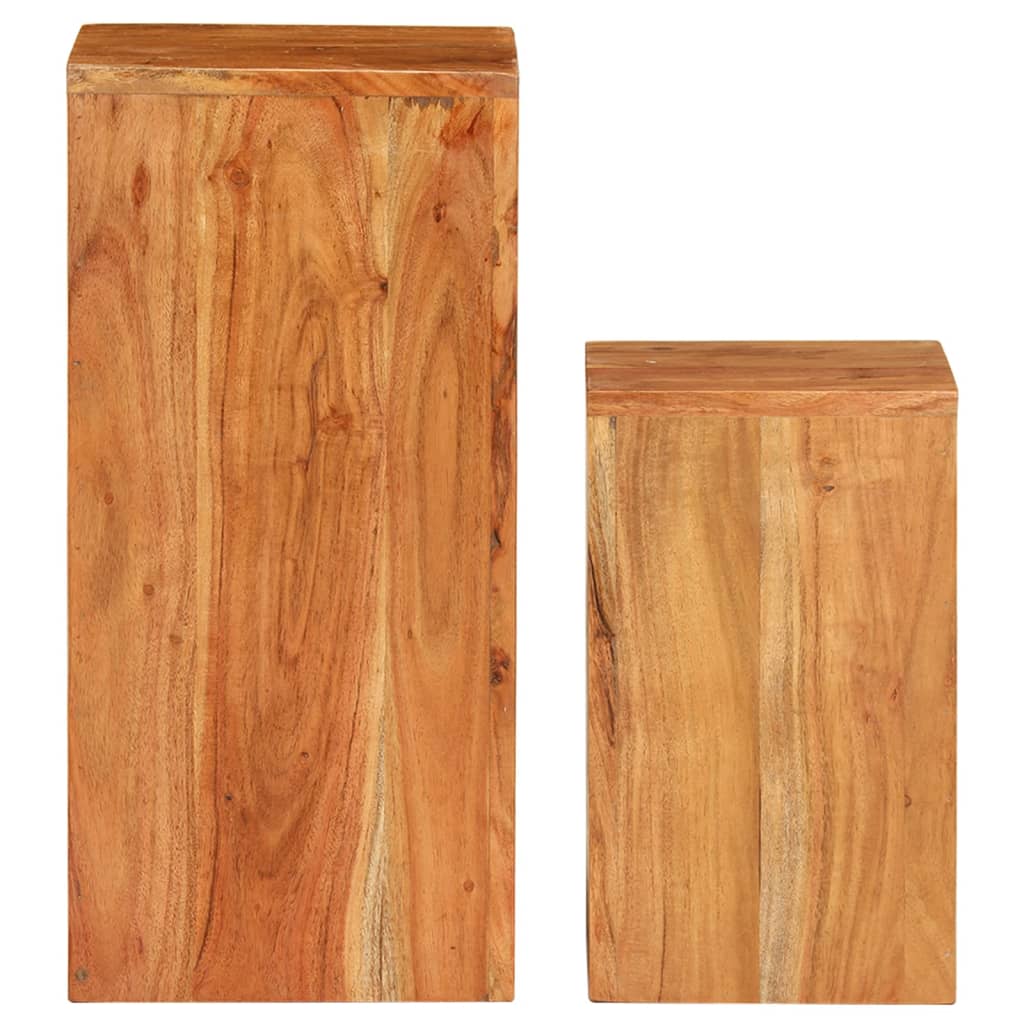 Supporti per Piante 2 pz in Legno Massello di Acacia - homemem39